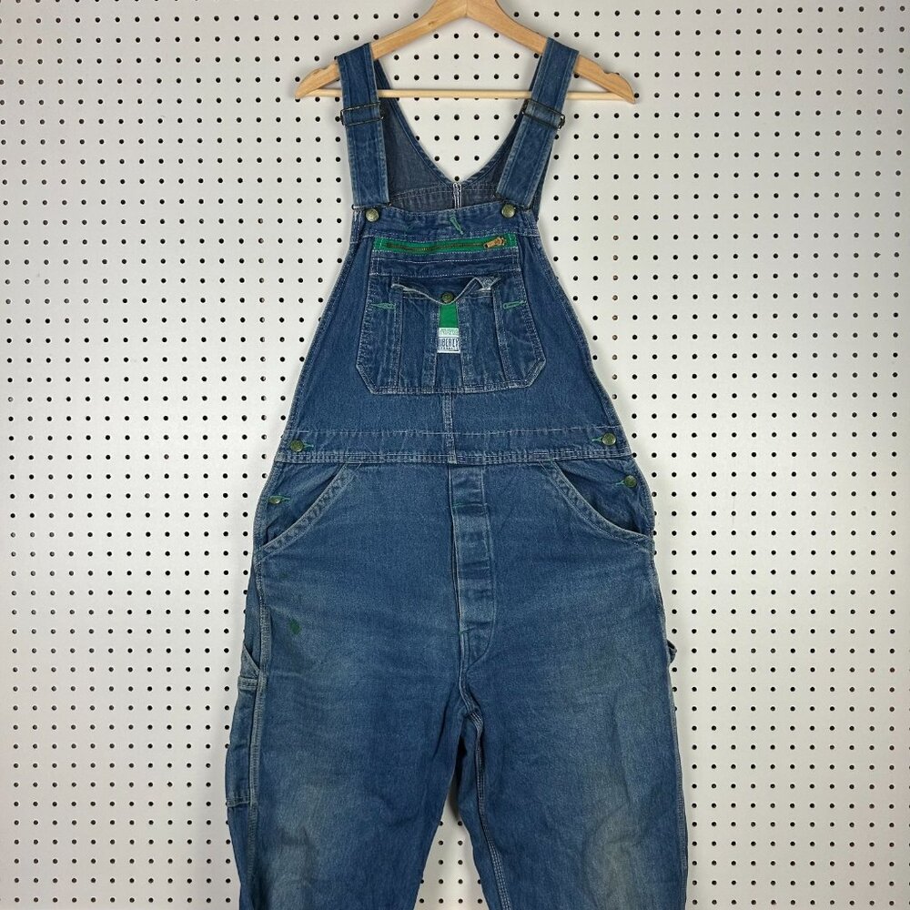 Liberty Bib Overalls 36x32 Carpenter Farmer Adult Jeans‎ Blue Denim Work Costume